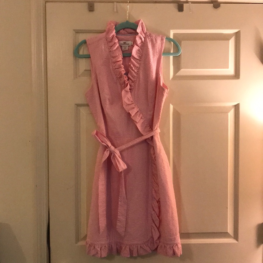 Pink Seersucker Vineyard Vines Dress